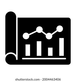 A glyph design, icon of polyline chart