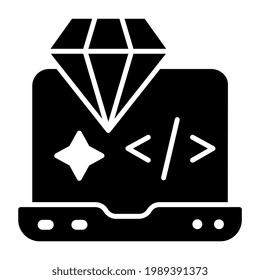 Un diseño glifo, icono de codificación premium