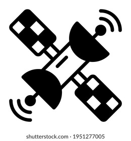 A glyph design, icon of satellite