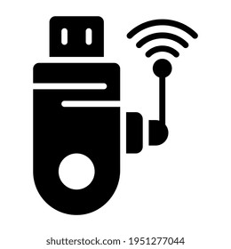 A glyph design, icon of Smart usb