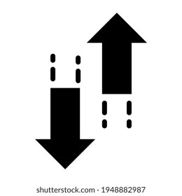 Ein glyptisches Design, Symbol für zweiwege Pfeile