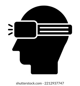 Glyphe-Design-Symbol der VR-Brille 