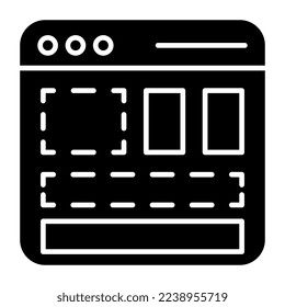 Icono de diseño de glifos de diseño web 