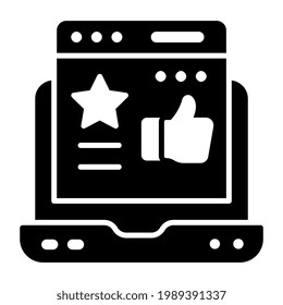 A glyph design, icon of web feedback