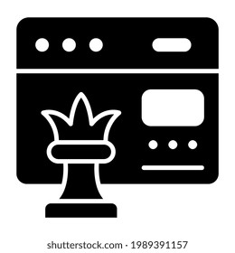 Un diseño glifo, icono de estrategia web