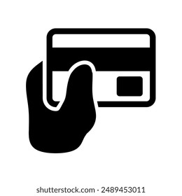 glyph design payment icon. Isolated white background. Perfect for web and app interfaces, presentations, infographics, etc.