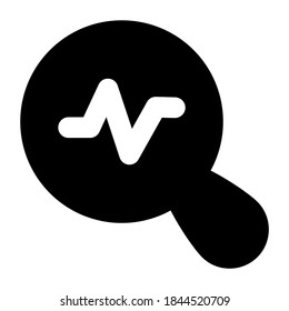 Glyph design of trend analysis icon 
