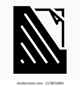 Glyph document holder pixel perfect vector icon