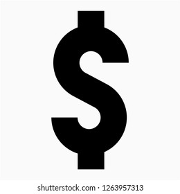 Glyph dollar pixel perfect vector icon