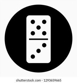 Glyph domino vector icon