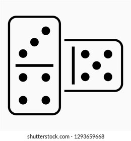 Glyph domino vector icon