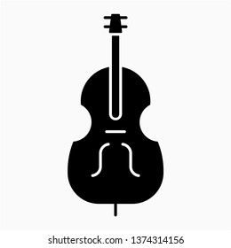 Glyph Double Bass Vector Icon