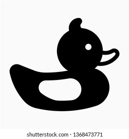 Glyph duck vector icon