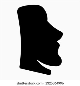 Glyph Easter island pixel perfect vector icon