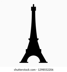 Glyph Eiffel Tower vector icon