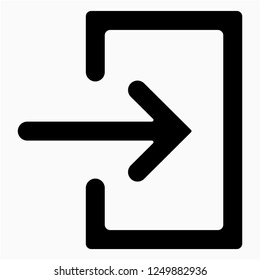 Glyph enter vector icon
