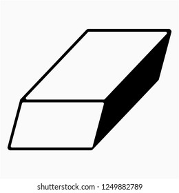 Glyph eraser vector icon