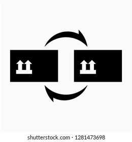 Glyph exchange pixel perfect vector icon