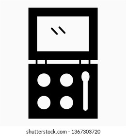 Glyph eye shadow vector icon
