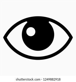 Glyph eye vector icon