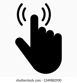 Glyph finger vector icon