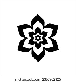 glyph flower icon stock illustration 