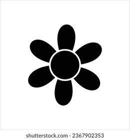 glyph flower icon stock illustration 