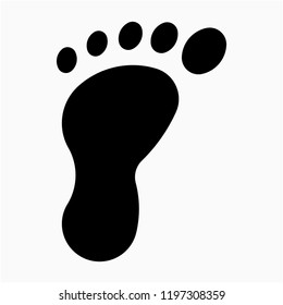 Glyph foot pixel perfect vector icon