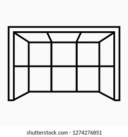 Glyph football goal pixel perfect vector icon