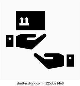 Glyph freight forwarder pixel perfect vector icon