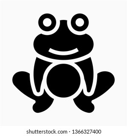 Glyph frog vector icon