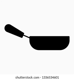 Glyph frying pan vector icon