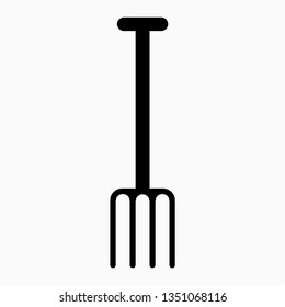 Glyph gardening fork vector icon