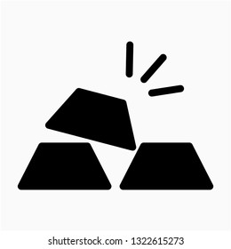 Glyph gold vector icon