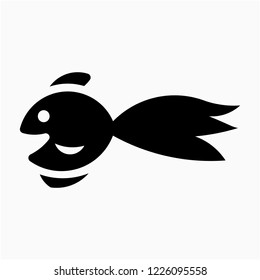 Glyph Goldfish vector icon
