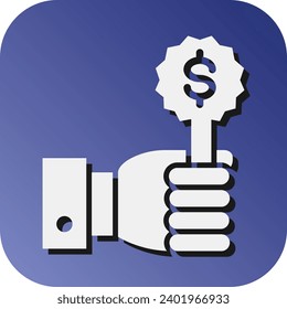 Diseño de iconos de fondo de degradado de glifo