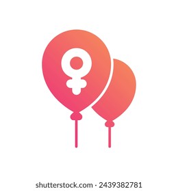 Glyph Gradient Balloons vetor icon