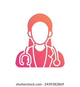 Glyph Gradient Doctor vetor icon