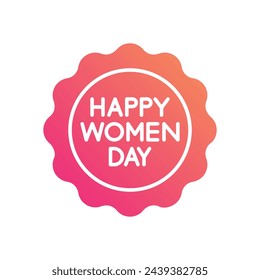 Glyph Gradient Happy Women�s Day vetor icon