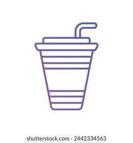 Glyph Gradient Juice vector icon
