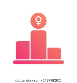 Glyph Gradient Podium vetor icon