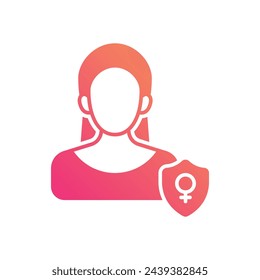 Glyph Gradient Women�s Rights vetor icon