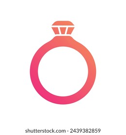 Glyph Gradient Ring vetor icon