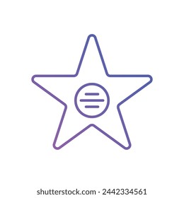 Glyph Gradient Walk Of Fame vector icon