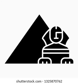 Glyph Great sphinx pixel perfect vector icon