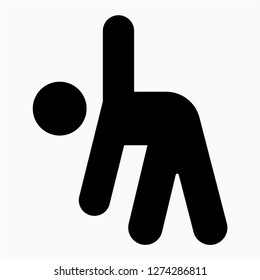 Glyph gymnastics pixel perfect vector icon