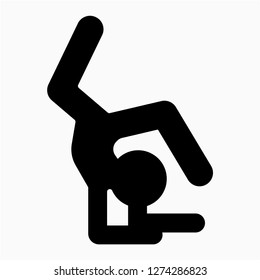 Glyph gymnastics pixel perfect vector icon