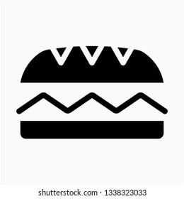 Glyph hamburger vector icon