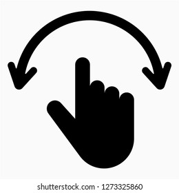 Glyph hand movement pixel perfect vector icon