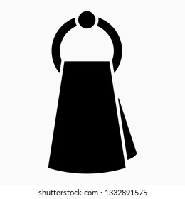 Glyph hand towel vector icon